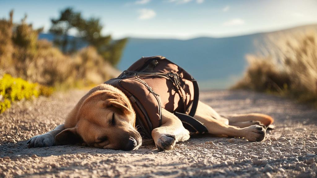 Chien allongé au sol, victime possible de coup de chaleur. Que faire ?